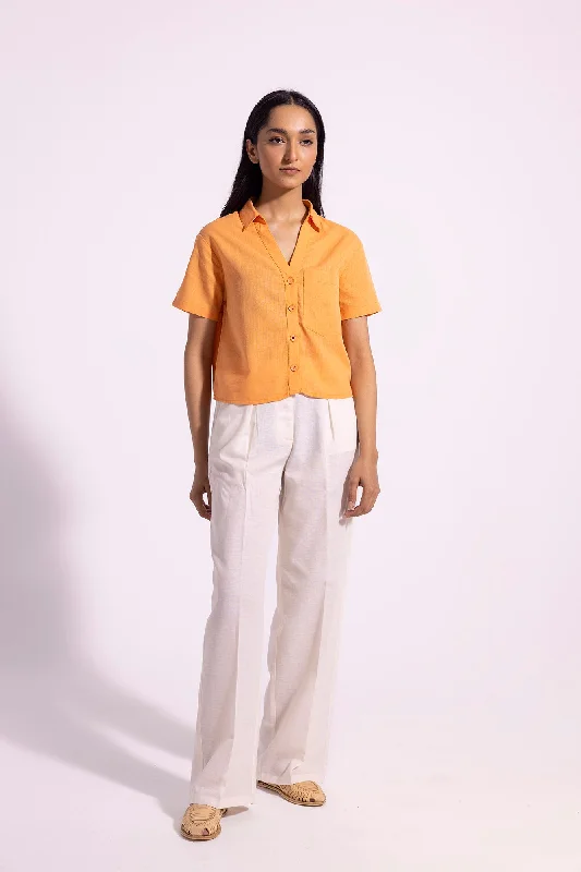 HALF SLEEVES SHIRT (E0849/108/210)-- Chenille Brocade Lace