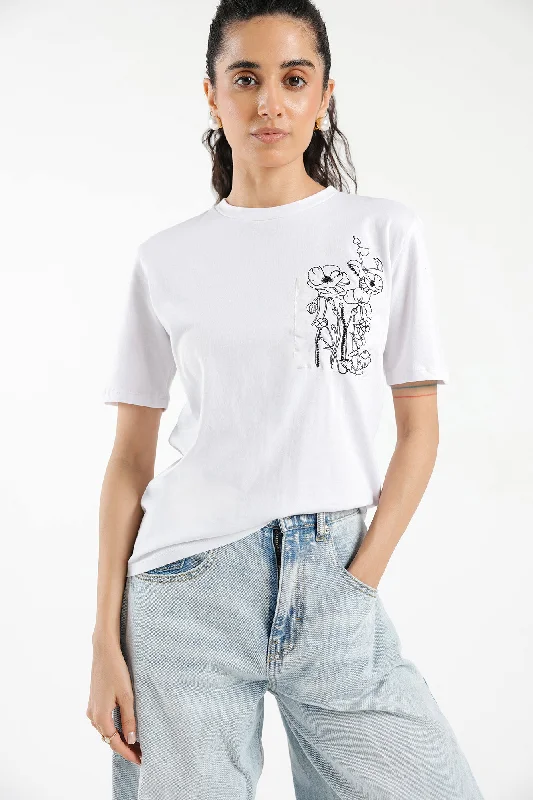 T-SHIRT (E1836/108/001)-- Hooded Caped Shawl Collar