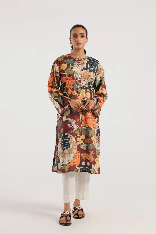 PRINTED SHIRT (E4258/102/308)-- Jersey Fabric Tulle Fabric Batik Fabric