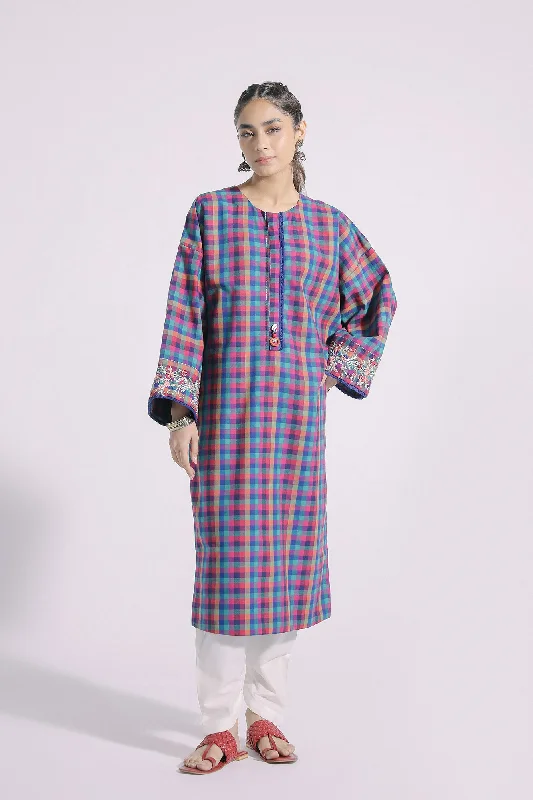 EMBROIDERED SHIRT (E0834/103/714)-- Mesh Fabric Canvas Fabric Denim Fabric