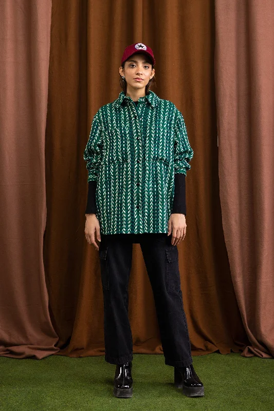 OVER SHIRT (E0630/108/122)-- Real Fur Shearling Chenille
