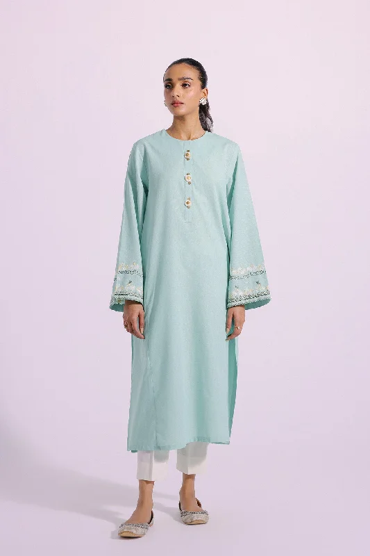 EMBROIDERED SHIRT (E4016/102/709)-- Spandex Blend Rayon Blend Denim Blend