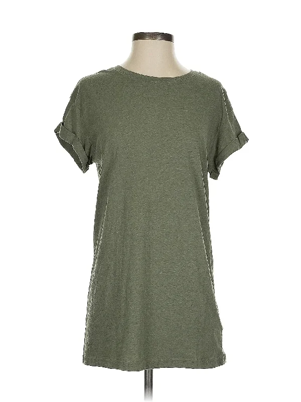 Short Sleeve T Shirt-- Mesh Blend Leather Blend Suede Blend