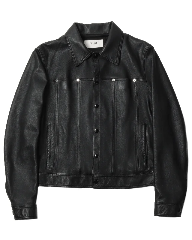 Leather Button Up Shirt-- Plaid T-Shirt Polka Dot Checkered