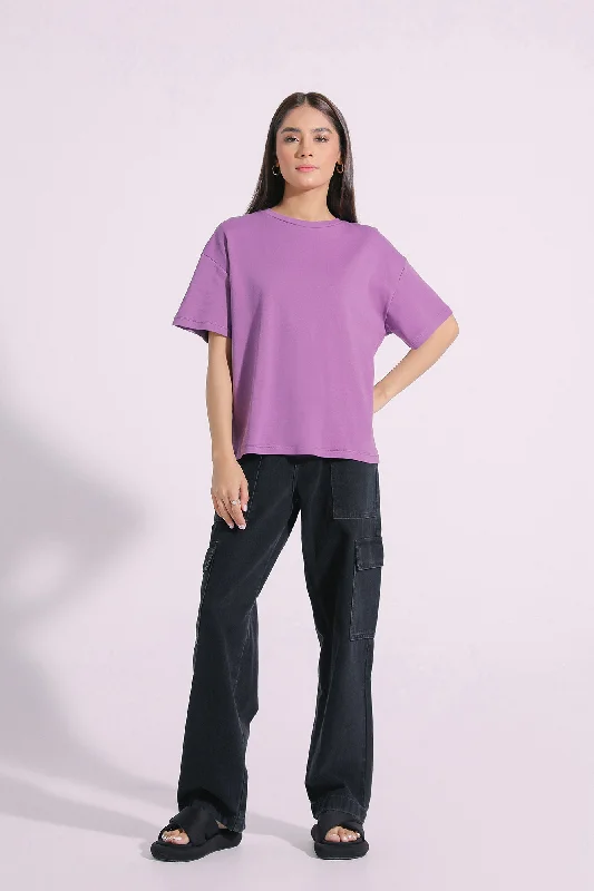 SOLID T-SHIRT (E1123/108/517)-- Faux Fur Fabric Real Fur Fabric Shearling Fabric