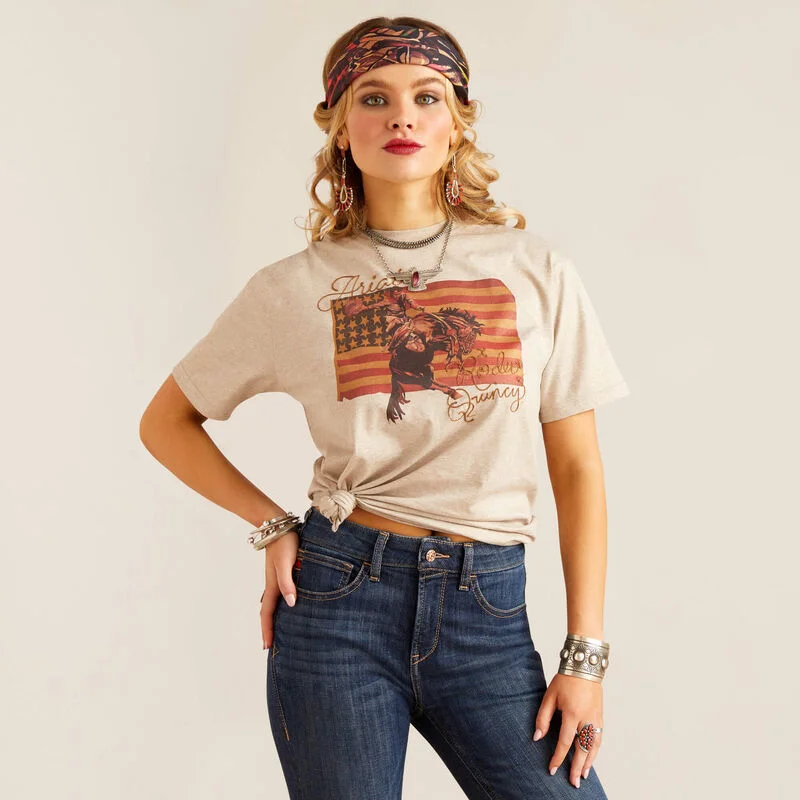 Flag Rodeo Quincy T-Shirt-- Welt Pockets Slit Pockets Flap Pockets