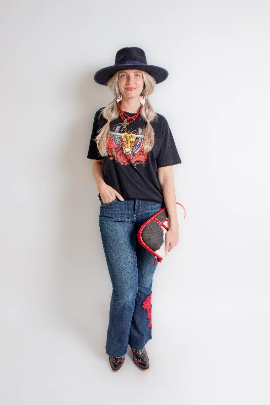 Steer Rodeo Quincy T-Shirt-- Front Pockets Side Pockets Patch Pockets