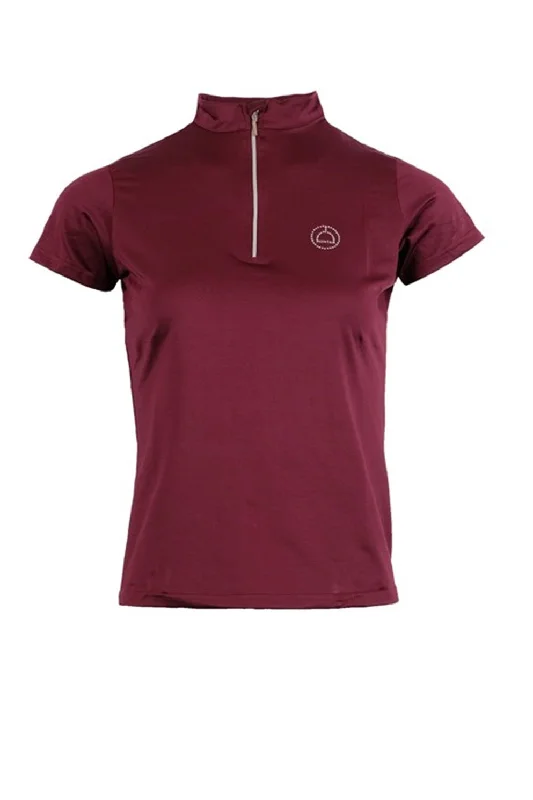 Junior Everly Shirt - Plum-- Fleece Nylon Spandex