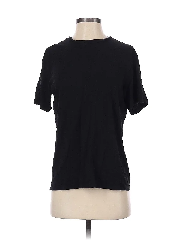Short Sleeve T Shirt-- Mesh Blend Leather Blend Suede Blend