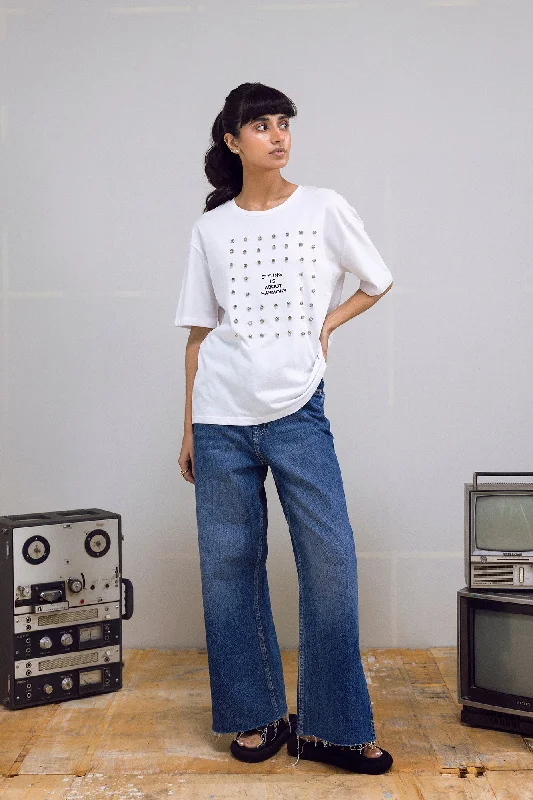 EMBELLISHED T-SHIRT (E1025/108/001)-- Hooded Caped Shawl Collar