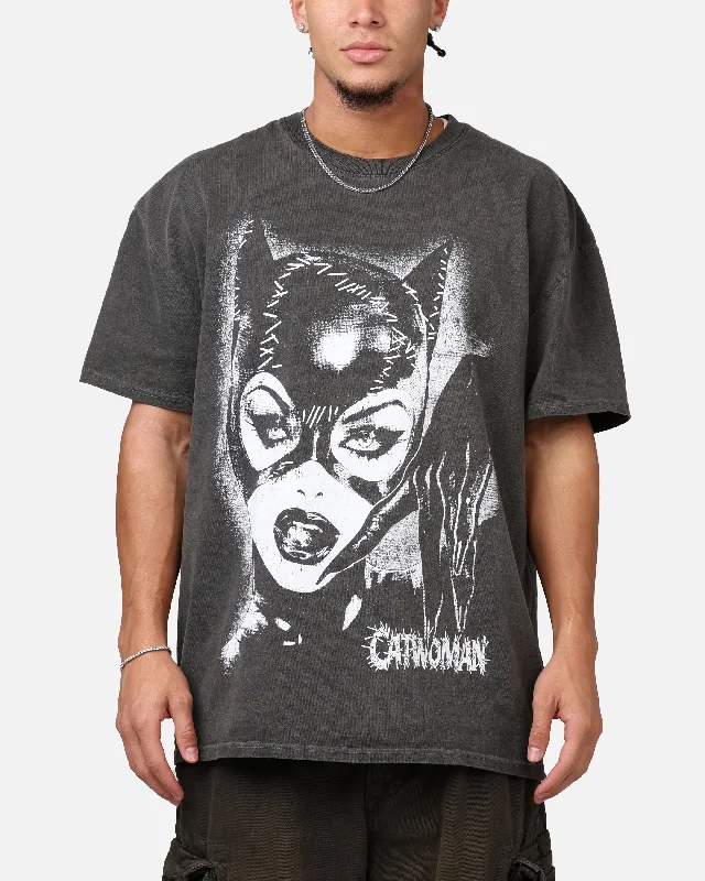 Goat Crew X DC Batman Catwoman Heavyweight T-Shirt Black Wash-- Seamless Knitted Crochet Goat Crew X DC Batman Catwoman Heavyweight T-Shirt Black Wash-- Seamless Knitted Crochet