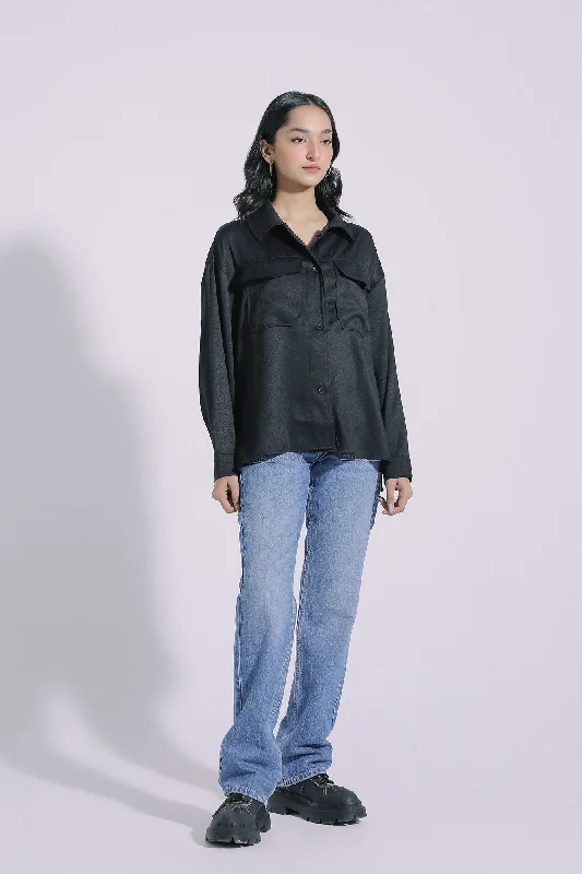 OVER SHIRT (E0696/108/901)-- Cashmere Blend Cotton Blend Poly Blend