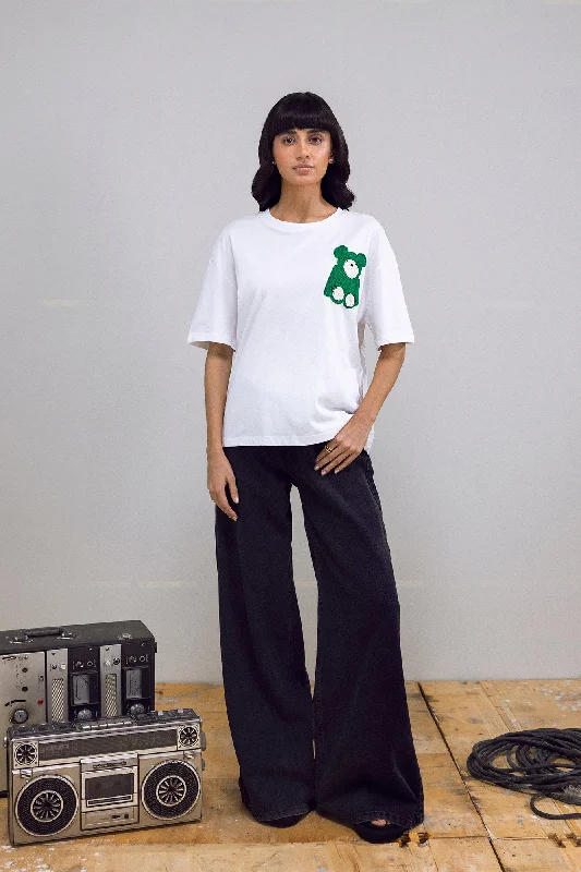 EMBROIDERED T-SHIRT (E0753/108/003)-- Graphic T-Shirt Round Neck Polyester