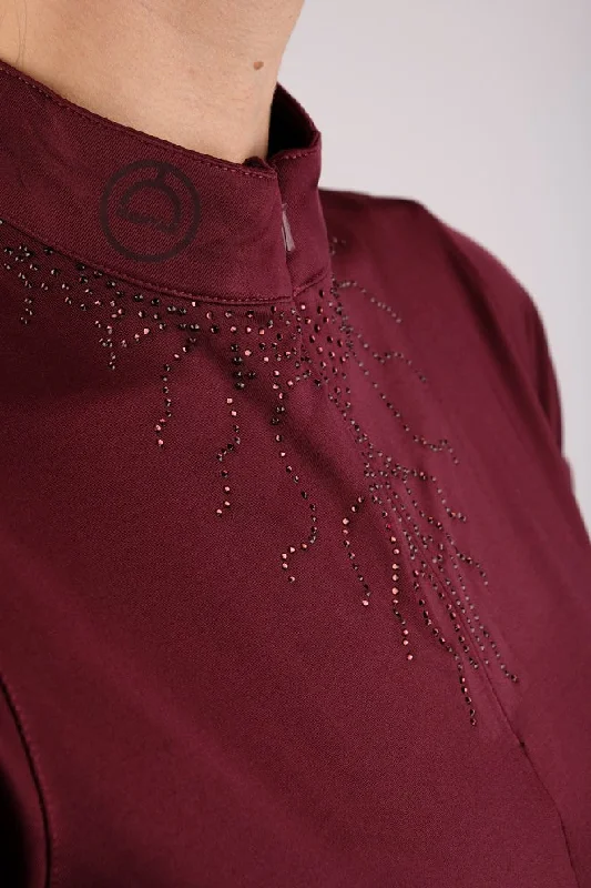 Juliana Mon-Tech Tone-in Tone Shirt - Plum-- Anti-Pilling Machine Wash Handmade