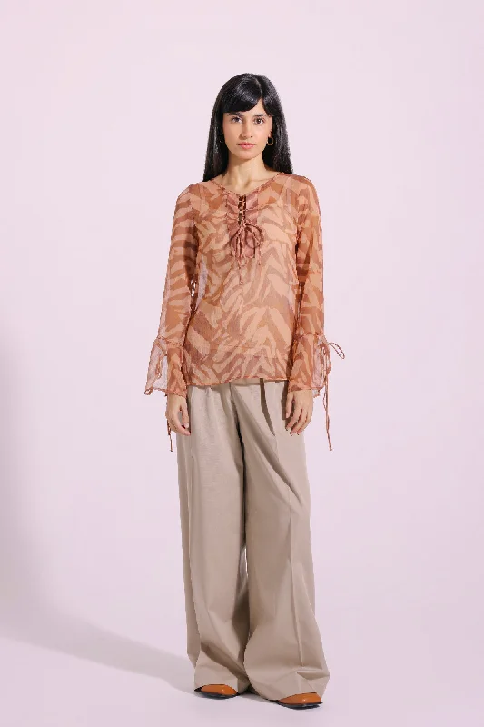 PRINTED SHIRT (E1258/108/212)-- Faux Fur Fabric Real Fur Fabric Shearling Fabric