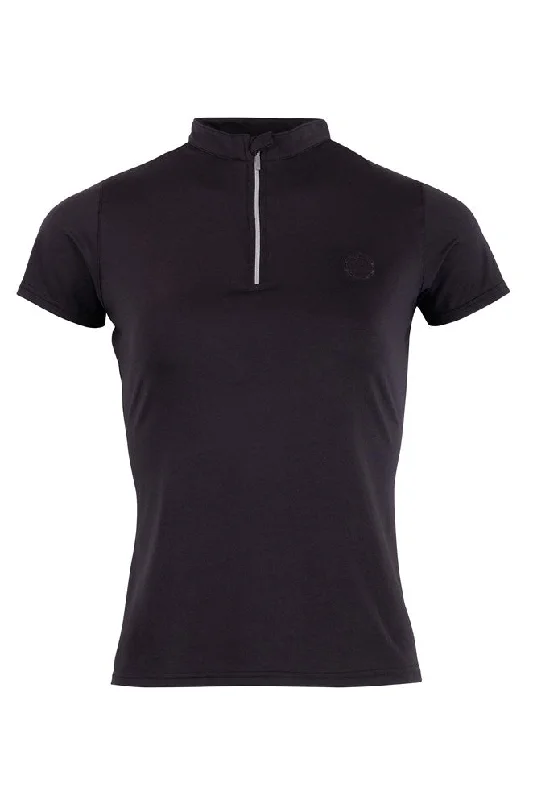 Melanie Mon-Tech Shirt - Black-- Striped Floral Plaid