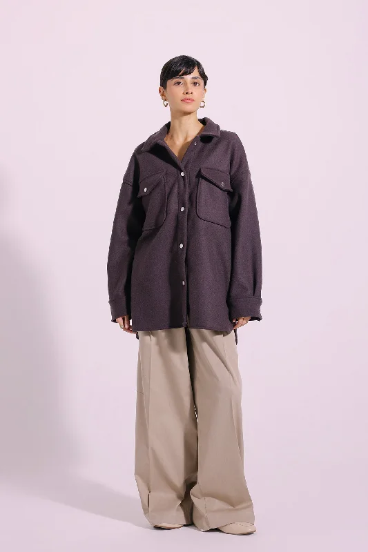 SOLID OVER SHIRT (E1231/108/802)-- Satin Fabric Silk Fabric Chiffon Fabric