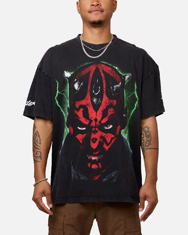 Star Wars Darth Maul T-Shirt Black-- Fleece Nylon Spandex