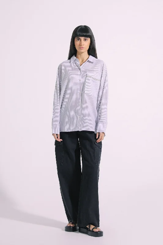 BUTTON DOWN SHIRT (E1095/108/909)-- Thin T-Shirt Open Front Quick Dry