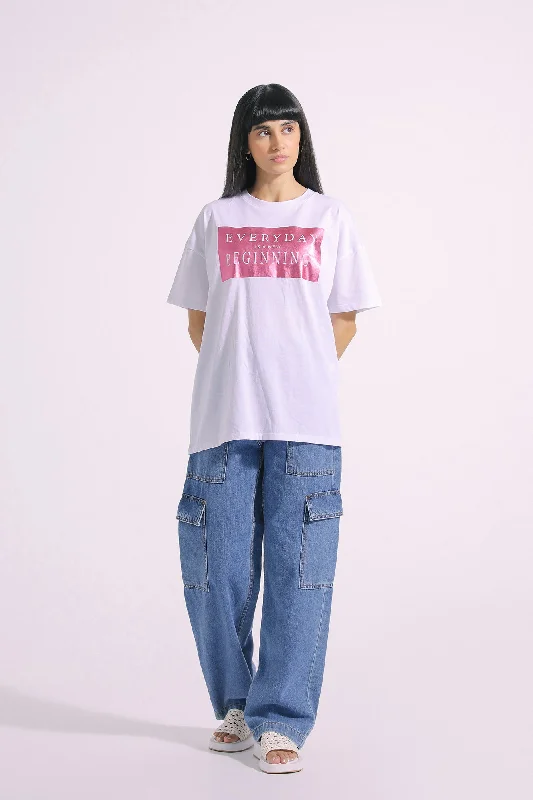 PRINTED T-SHIRT (E1030/108/001)-- Terry Blend Velvet Blend Canvas Blend