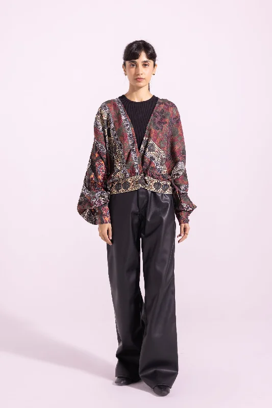 PRINTED SHIRT (E1264/108/708)-- Striped Floral Plaid