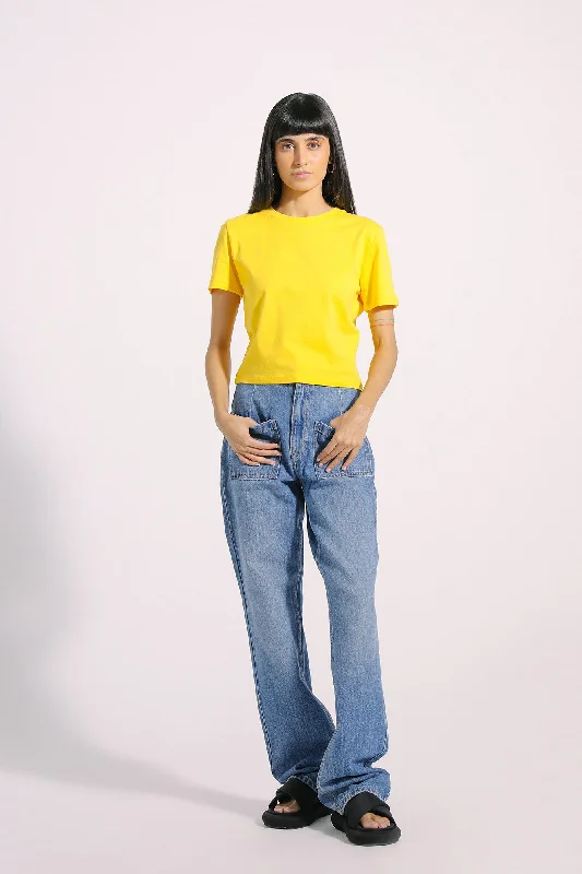 HALF SLEEVES T-SHIRT (E0751/108/221)-- Chenille Blend Fleece Blend Nylon Blend