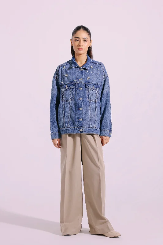 DENIM SHIRT (E1239/108/604)-- Lace Blend Ribbed Blend Corduroy Blend