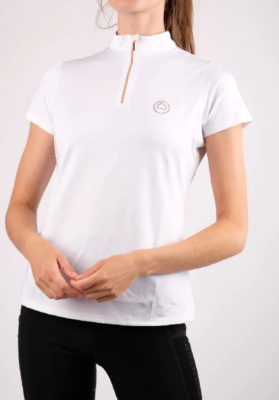 Everly Mon-Tech Rosegold Shirt - White-- Modern Contemporary Chic