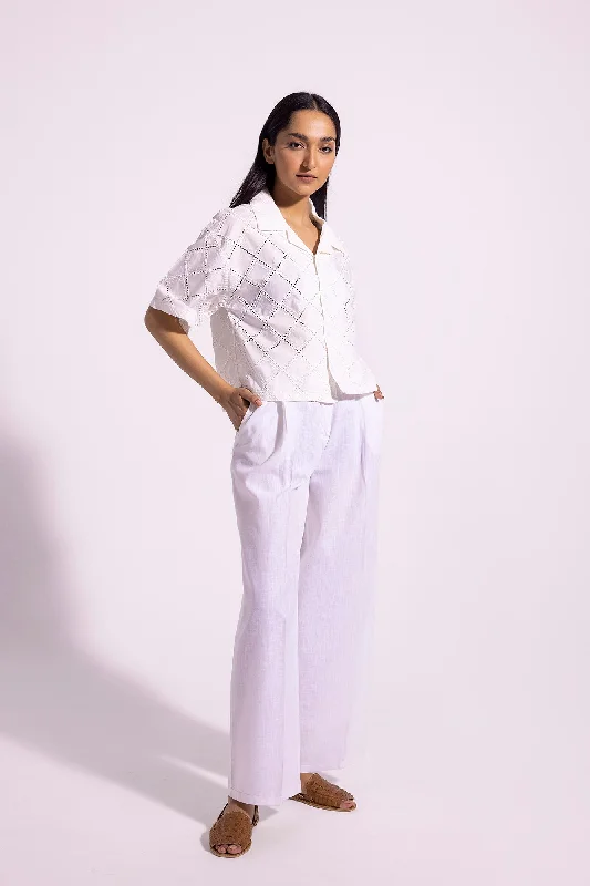 SCHIFFLI EMBROIDERED SHIRT (E0813/108/001)-- Striped Floral Plaid