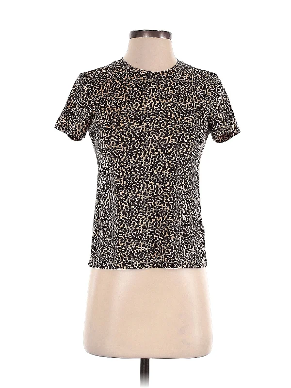 Short Sleeve T Shirt-- Real Fur Shearling Chenille
