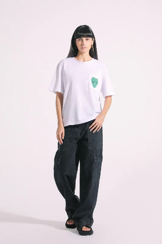 EMBROIDERED T-SHIRT (E0749/108/001)-- Rayon Fabric Velvet Fabric Corduroy Fabric