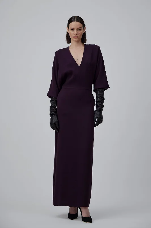 GORGETTE SILK EVENING DRESS WITH FRONT SLIT Tunics Occasion special