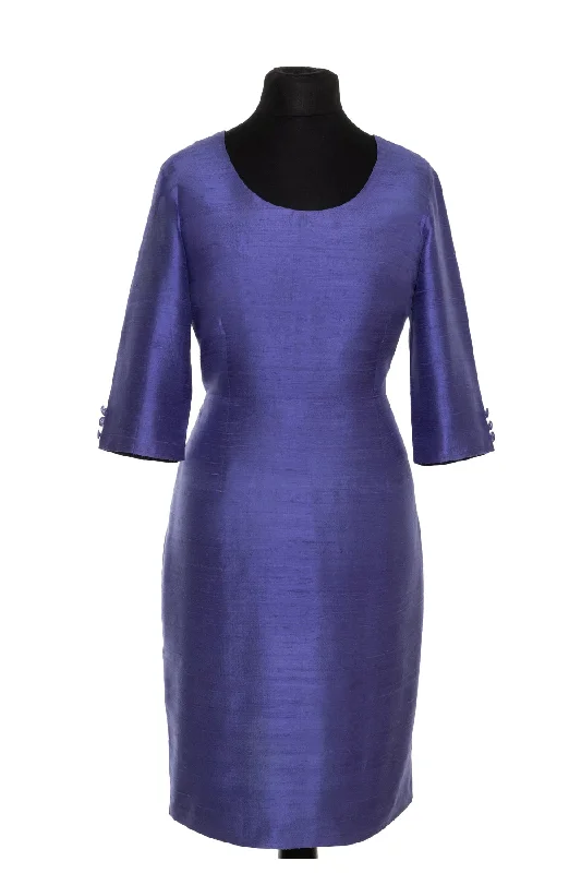 Sophia Dress In Raw Periwinkle - Round Neck Tunics Velvet soft