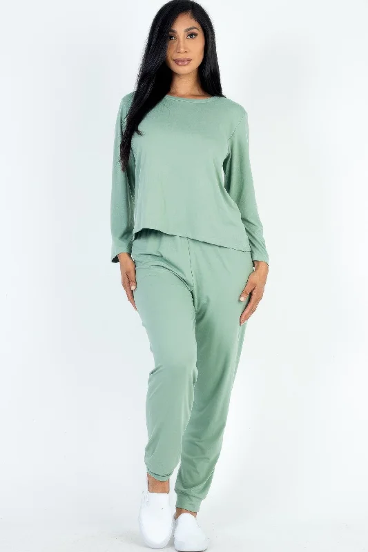 Solid Sweatshirt And Joggers Set Hoodie with Neon Bright Vibrant