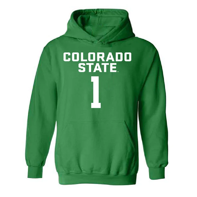 Colorado State - NCAA Women's Basketball : Kloe Froebe - Hooded Sweatshirt Hoodie with Hem Contrast Bold Stylish Colorado State - NCAA Women's Basketball : Kloe Froebe - Hooded Sweatshirt Hoodie with Hem Contrast Bold Stylish