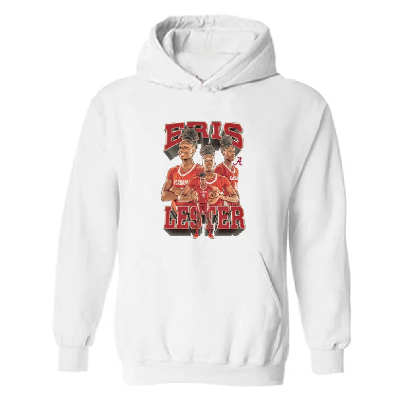 Alabama - NCAA Women's Basketball : Eris Lester - Player Collage Hooded Sweatshirt Hoodie with Strings Custom Fit Adjustable Alabama - NCAA Women's Basketball : Eris Lester - Player Collage Hooded Sweatshirt Hoodie with Strings Custom Fit Adjustable