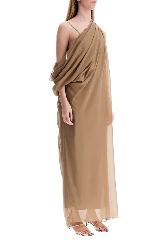 Khaite "taj Chiffon Silk Dress" Tunics Trendy modern