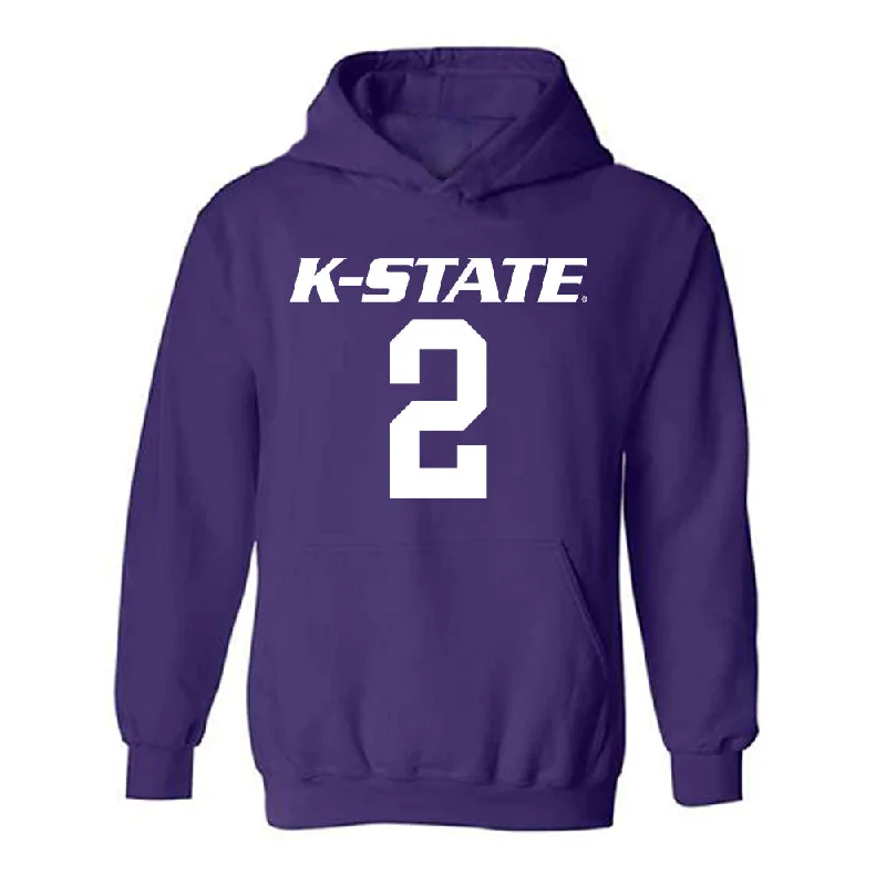 Kansas State - NCAA Women's Basketball : Temira Poindexter - Classic Shersey Hooded Sweatshirt Hoodie with Color Block Contrast Stylish Kansas State - NCAA Women's Basketball : Temira Poindexter - Classic Shersey Hooded Sweatshirt Hoodie with Color Block Contrast Stylish