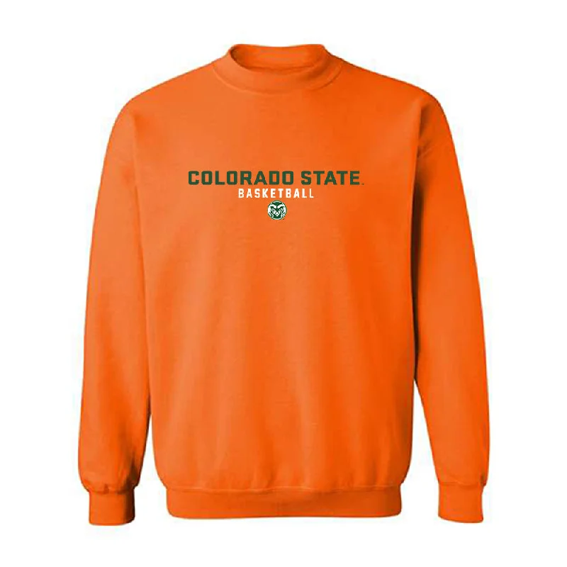 Colorado State - NCAA Women's Basketball : Kloe Froebe - Classic Shersey Crewneck Sweatshirt Hoodie with Hem Applique Textured Unique Colorado State - NCAA Women's Basketball : Kloe Froebe - Classic Shersey Crewneck Sweatshirt Hoodie with Hem Applique Textured Unique