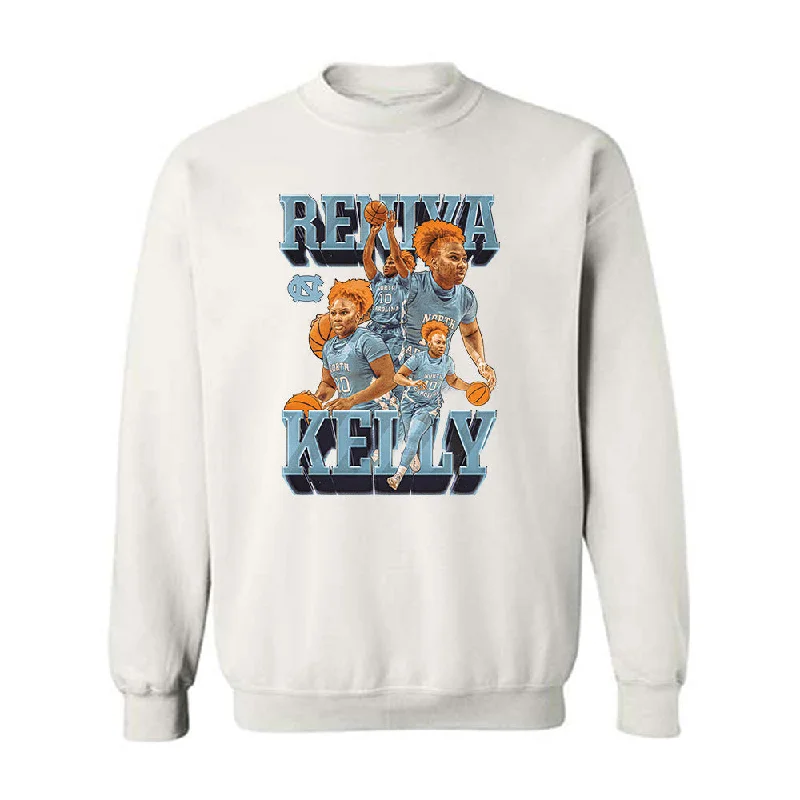 UNC - NCAA Women's Basketball : Reniya Kelly - Player Collage Crewneck Sweatshirt Hoodie with Mesh Breathable Sporty UNC - NCAA Women's Basketball : Reniya Kelly - Player Collage Crewneck Sweatshirt Hoodie with Mesh Breathable Sporty
