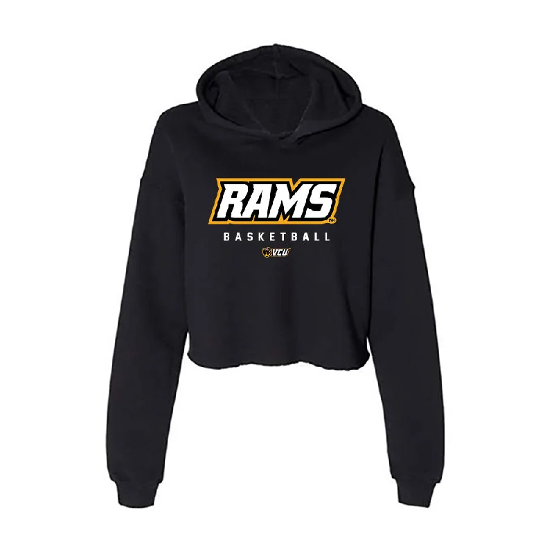 VCU - NCAA Women's Basketball : Alexis Black - Women's Crop Fleece Hoodie Hoodie with Full-Zip Functional Layering VCU - NCAA Women's Basketball : Alexis Black - Women's Crop Fleece Hoodie Hoodie with Full-Zip Functional Layering