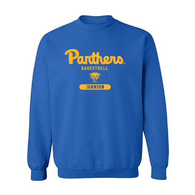 Pittsburgh - NCAA Women's Basketball : Mikayla Johnson - Classic Shersey Crewneck Sweatshirt Hoodie with Hem Raw Edge Edgy Unfinished Pittsburgh - NCAA Women's Basketball : Mikayla Johnson - Classic Shersey Crewneck Sweatshirt Hoodie with Hem Raw Edge Edgy Unfinished