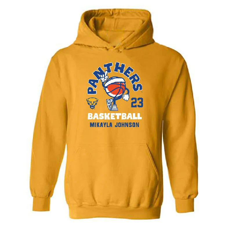 Pittsburgh - NCAA Women's Basketball : Mikayla Johnson - Fashion Shersey Hooded Sweatshirt Hoodie with Pocket Utility Practical Pittsburgh - NCAA Women's Basketball : Mikayla Johnson - Fashion Shersey Hooded Sweatshirt Hoodie with Pocket Utility Practical