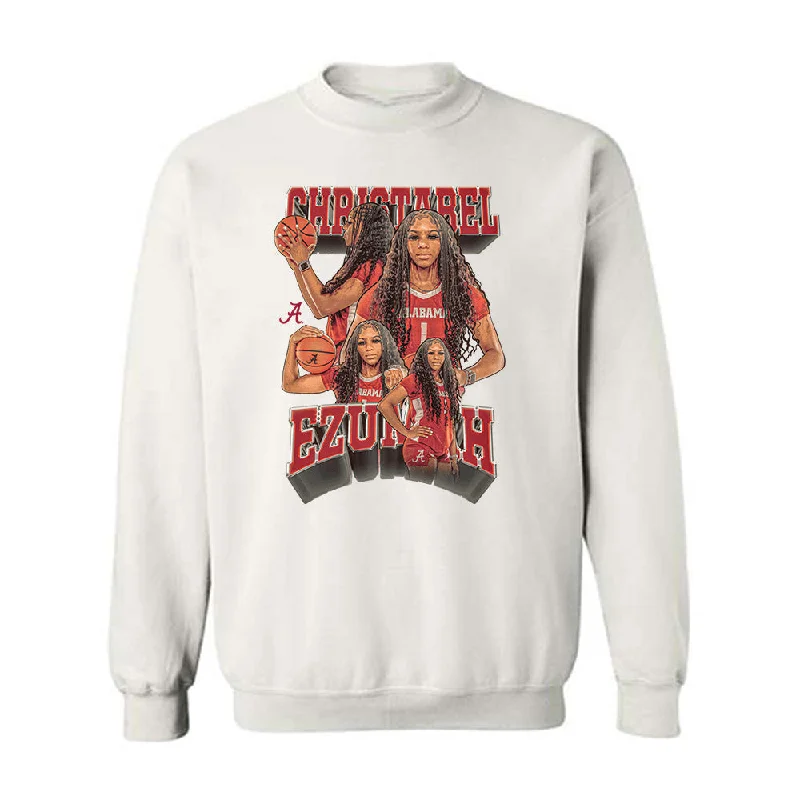 Alabama - NCAA Women's Basketball : Christabel Ezumah - Player Collage Crewneck Sweatshirt Hoodie with Ribbed Cuffs Snug Fit Comfort Alabama - NCAA Women's Basketball : Christabel Ezumah - Player Collage Crewneck Sweatshirt Hoodie with Ribbed Cuffs Snug Fit Comfort