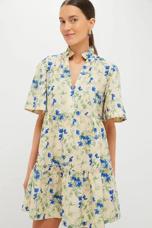 Bellflower Blooms Crawford Dress Tunics Satin smooth