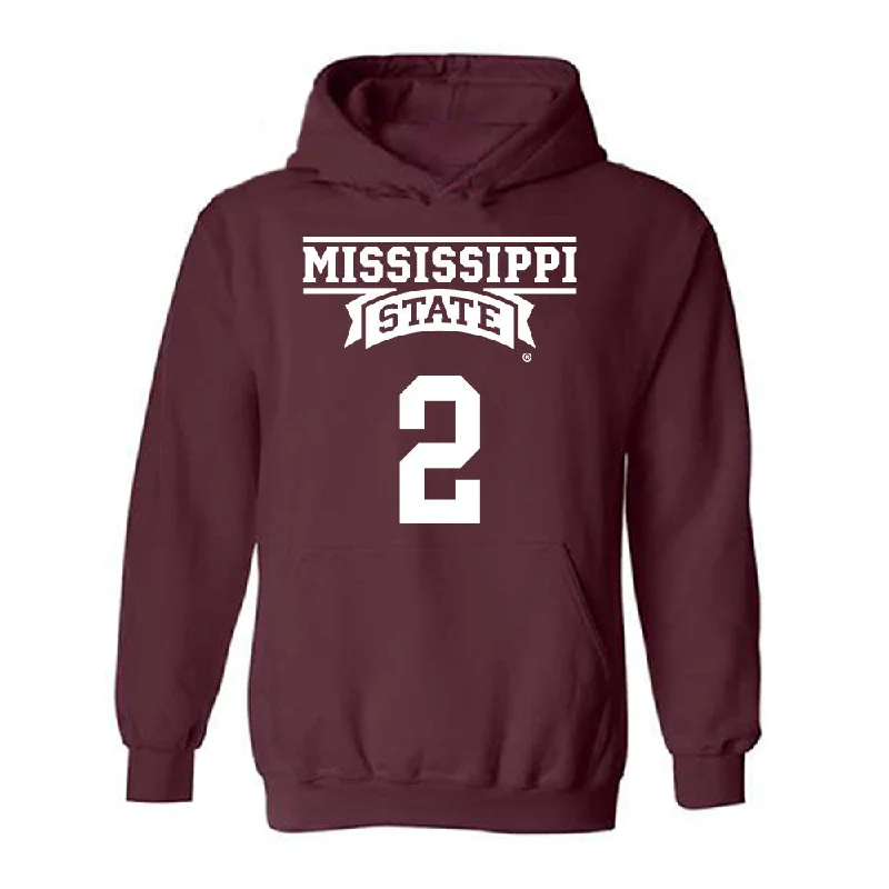 Mississippi State - NCAA Women's Basketball : Jerkaila Jordan - Classic Shersey Hooded Sweatshirt Hoodie with Mesh Breathable Sporty Mississippi State - NCAA Women's Basketball : Jerkaila Jordan - Classic Shersey Hooded Sweatshirt Hoodie with Mesh Breathable Sporty
