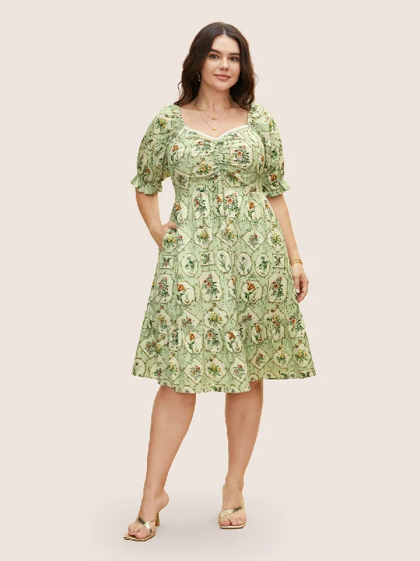 Boho Print Frill Trim Patchwork Woven Ribbon Dress Tunics Ceremony elegant