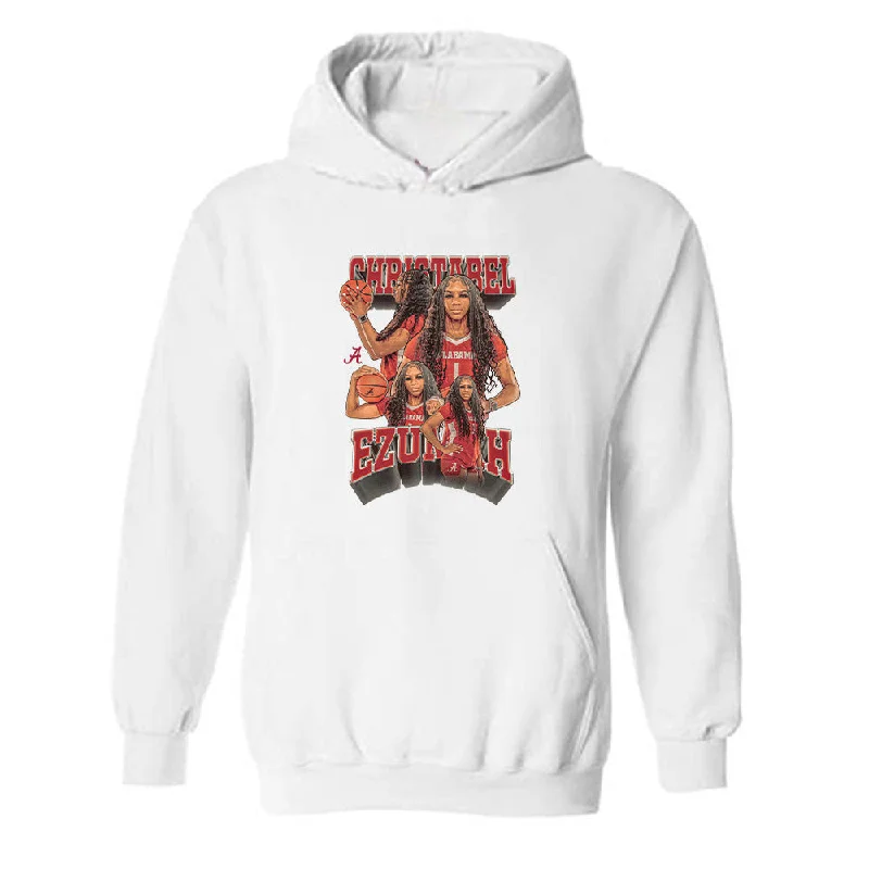 Alabama - NCAA Women's Basketball : Christabel Ezumah - Player Collage Hooded Sweatshirt Hoodie with Patch Decorative Personalized Alabama - NCAA Women's Basketball : Christabel Ezumah - Player Collage Hooded Sweatshirt Hoodie with Patch Decorative Personalized