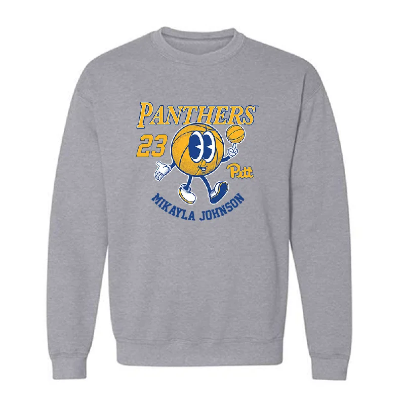 Pittsburgh - NCAA Women's Basketball : Mikayla Johnson - Fashion Shersey Crewneck Sweatshirt Hoodie with Hem Contrast Bold Stylish Pittsburgh - NCAA Women's Basketball : Mikayla Johnson - Fashion Shersey Crewneck Sweatshirt Hoodie with Hem Contrast Bold Stylish