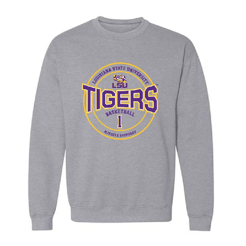 LSU - NCAA Women's Basketball : Mjracle Sheppard - Classic Fashion Shersey Crewneck Sweatshirt Hoodie with Bell Sleeves Flared Feminine LSU - NCAA Women's Basketball : Mjracle Sheppard - Classic Fashion Shersey Crewneck Sweatshirt Hoodie with Bell Sleeves Flared Feminine